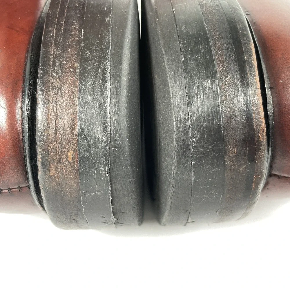 Hanover Derby Mens Size 9 B Brown Shell Cordovan Lace Up Plain Toe Dress Shoes